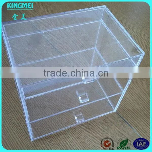 Pop Clear Acrylic Cosmetic Jewelry Display Organizer Box With 7 Drawers& Top Lid photo-3