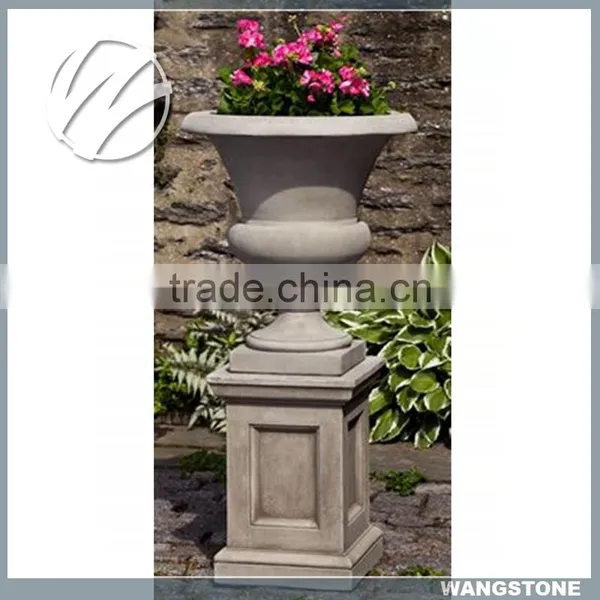 Vintage Handmade Custom Stone Planter in the Garden