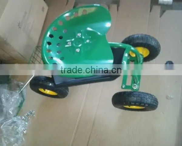 Garden Cart Rolling Work Seat With Tool Tray Tc4501c photo-4