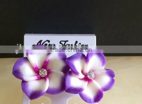 Hot Sell Hawaiian Plumeria Flower Stud Earring Designs for Women photo-4