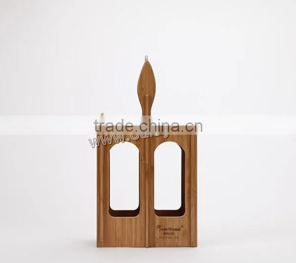 Double Bottle Wine Racks/Bamboo Wine Tray Racks for Christmas photo-2