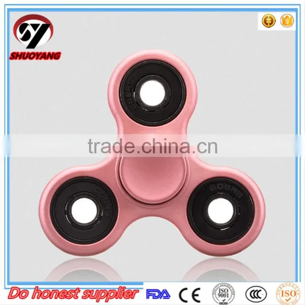 Wholesale OEM Finger Toy Anti Stress Tri Hand Fidget Popular Edc Spinner Toys/ Light Hand Spinner Toys/ Rose Golden Spinner Toy photo-5