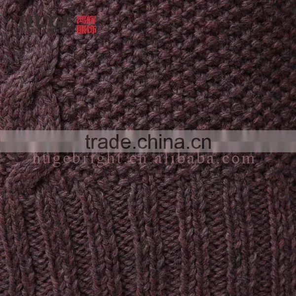 Long Sleeve Turtle Neck Vintage Custom Knit Sweater Women photo-4