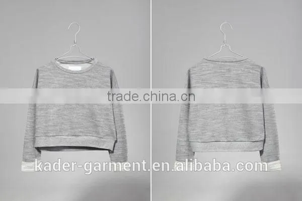 Custom Womens Long Sleeve Sweatshirt, Ladies Crop Top, Crewneck Sweatshirt photo-5