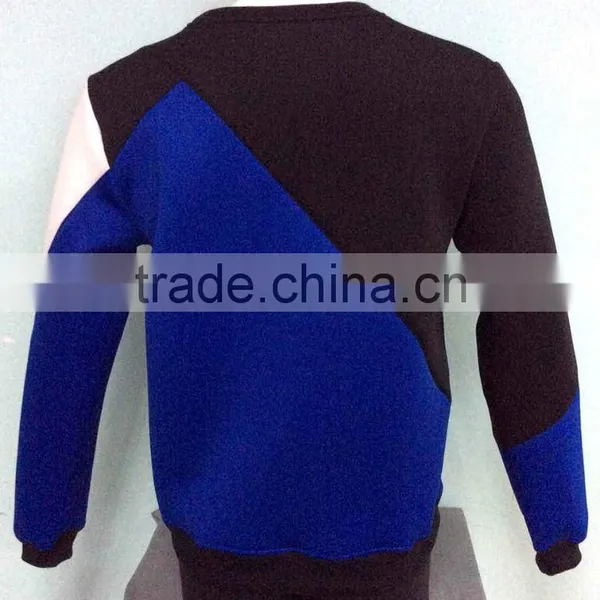 Hotsale Design Cotton Fleece Alphabet Printing Scuba Matching Color Pullover Plain Hoodies Wholesale Made in China photo-2