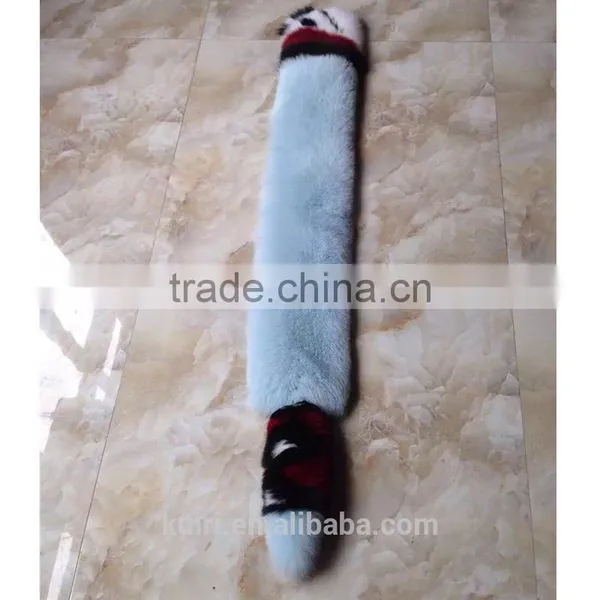 Long Luxurious Luxury Real Hair the Whole Skin Fight Color Fox Fur Scarf Collar Winter New Wild Thick Fur Fox Fur Tail Shawl photo-5