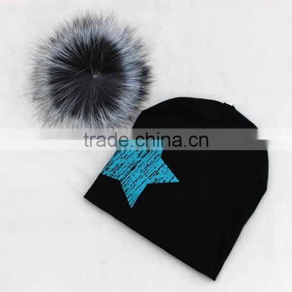 MYFUR Star Cute Baby Knitted Soft Warm Cotton Beanie Hat For Baby Boy or Girl Hat Winter Hats New Born photo-4