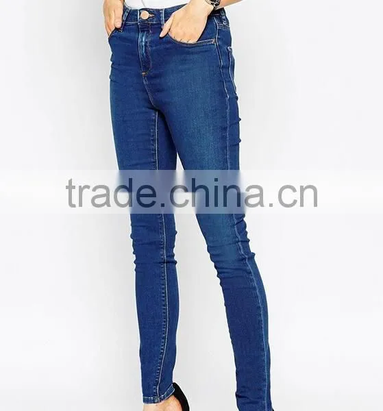 Ruawaylover New Style Ladies 2017 Fashion High Waisted Denim Jeans photo-4