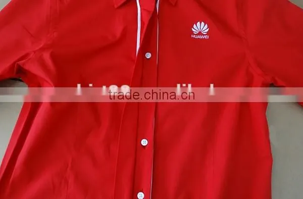2016 Custom Huawei Logo Men Red Color Uniform , Men Work Shirt photo-6