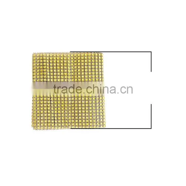 Wholesale Golden Round 12cm Plastic Mesh Jewelry Rhinestones photo-2