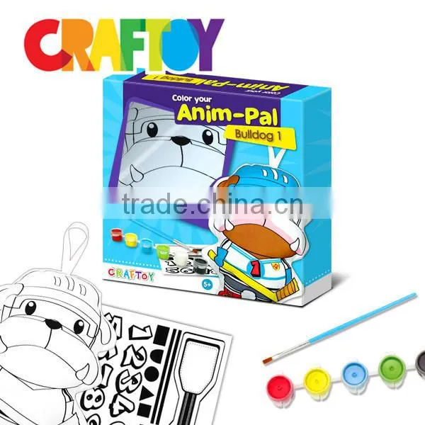 DIY Toy Kit Artist Canvas Set Color Your Animal Pal Bulldog photo-3