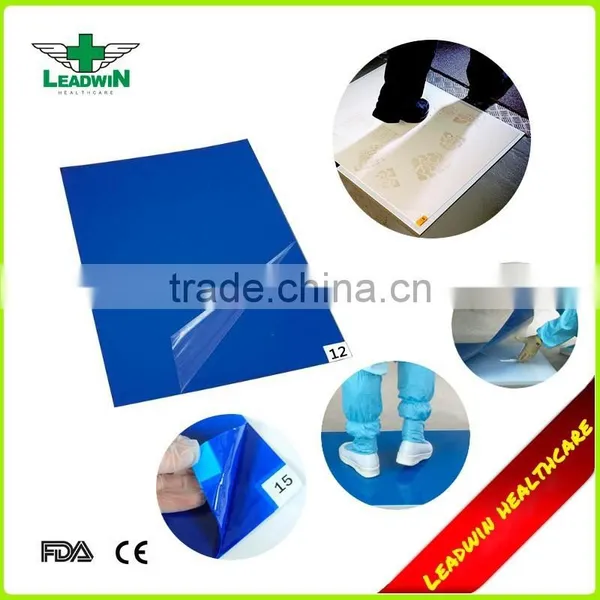 PE Film Disposable Anti-microbial Cleanroom Sticky Mat For Hospital