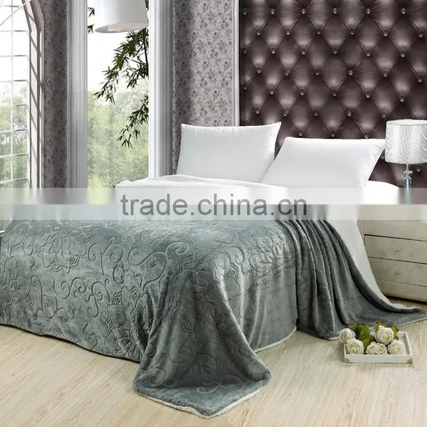 Large Pattern Variety of Colours Double Layers Embossed Flannel Blanket photo-3