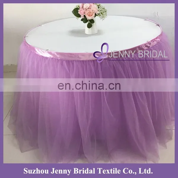 TS091#73 Blue Tulle Materials in Table Skirting Designs for Wedding photo-3
