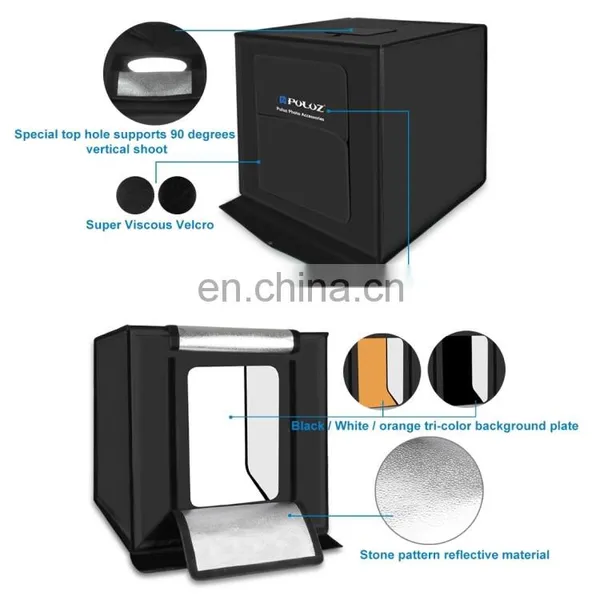 Camera Accessories PULUZ 60cm Folding Portable 60W 2 x 1690LM 5500K White Light Photo Studio Shooting Tent Box Kit Photography photo-2