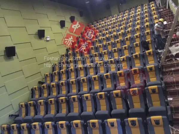 Modern Leather Movie Cinema Chair With Moving Armrest photo-2
