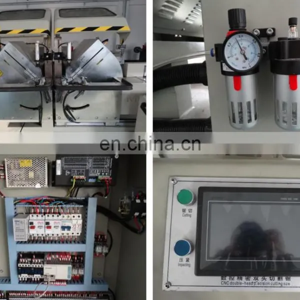 Aluminum Profile CNC Double Head Precision Cutting Saw Window Door Machine photo-7