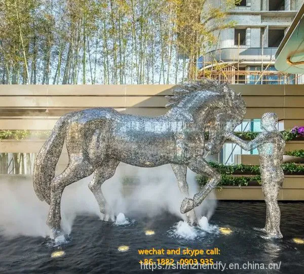 Iron Laser Hollow Horse Sculpture Customized Modern Ant Community Public Landscape