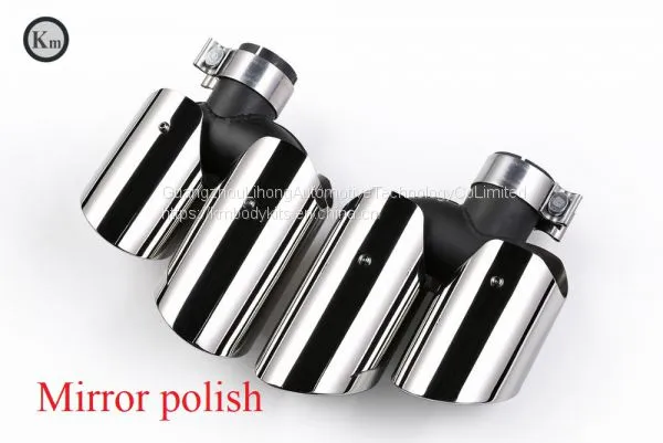 Km for Macan GTS Style 95B 2014-2017 Exhaust Tip Exhaust Pipes Muffler Tips Tail Pipe Black Titanium photo-2