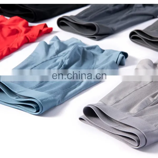 Men's Underwear Boxer Briefs Wider Waistband Nylon Spandex No Ride-up Mid-waist Seamless Underwear Men photo-6