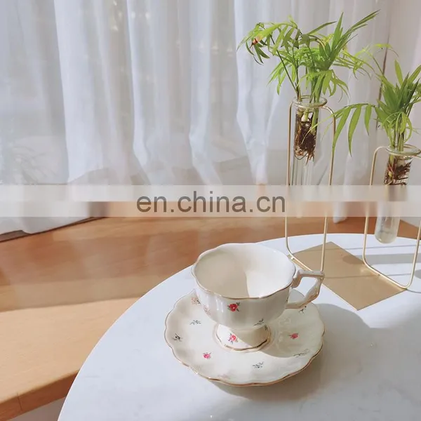 Custom English Gold Luxury Afternoon European Style Ceramic Porcelain Tea and Coffee Cup Pot Gift Set photo-5