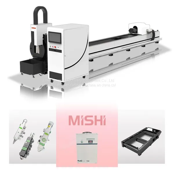 1000W-6000W 6020 CNC Metal Tube Cutting Equipment Two Chucks Pipe Fiber Laser Cutting Machine with Automatic Loading