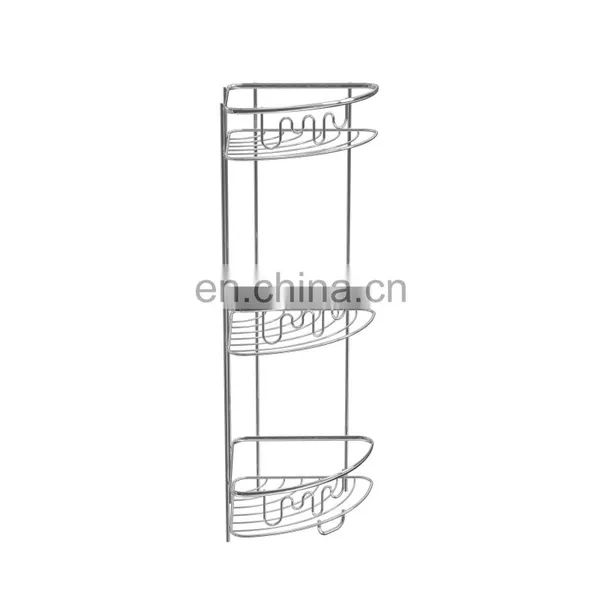 Good Quality Stainless Steel Kitchen Organization Shelves Storage Holders & Racks 3-Layer Metal Corner Triangle Storage Racks photo-5