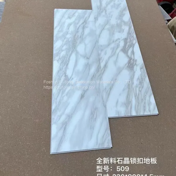 Marble SPC Stone Plastic Floor 4.5mm Back Dry Vinyl Floor Tile Foreign Sheet Latch Rubber Floor photo-4