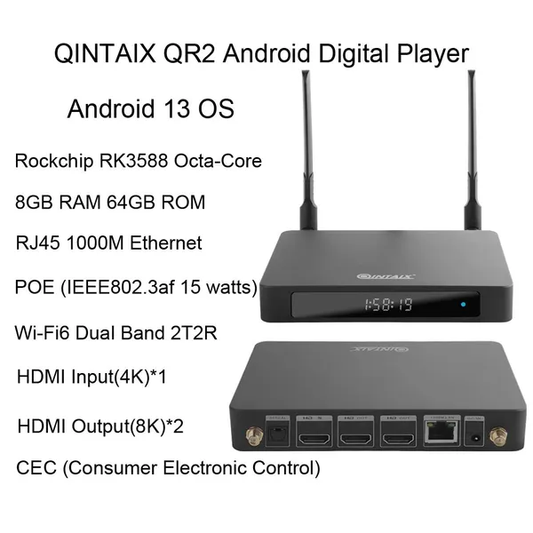 QINTAIX Octa Core Amlogic S912 TV Box Android 7.1 ott 4k smart android tv box internet digital tv converter