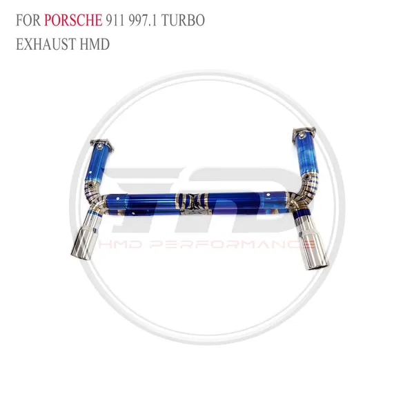 HMD Titanium Exhaust Catback for Porsche 911 997.1 Turbo/992 GT3 Car Accessories Muffler With Tips With Valve Exact Fit Whatsapp+86 18946955156 photo-5
