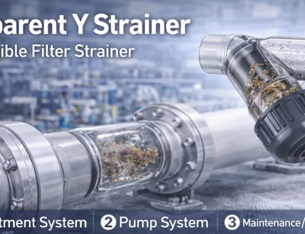 Transparent PVC Y Strainer Pipeline Filter with Visual Inspection Metric Socket