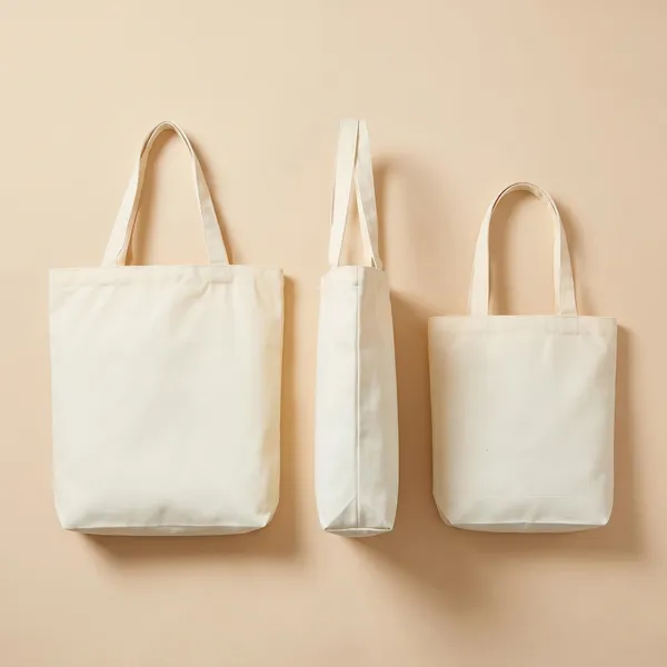Canvas Tote Bag With Ribbon Pattern photo-3