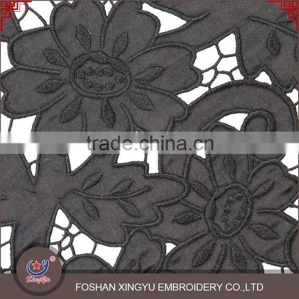 Factory Direct Sale Water Soluble Chemical Printing 100%polyester Guipure Lace Design Embroidery photo-2