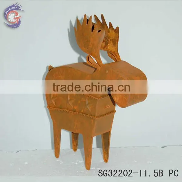 Rusted Metal Garden Decoration Animals Sheep photo-4