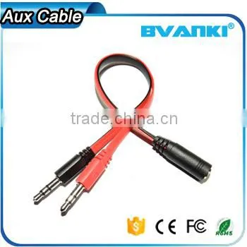 New Products 2016 2 Male 1 Female 3.5mm Heardphone y Splitter Aux/headphone Cable Free Samples photo-2