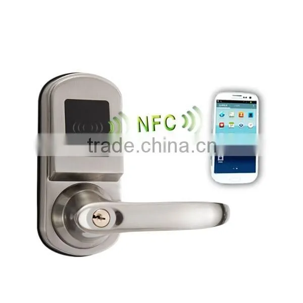 New Zinc Alloy Digital Electronic Smartphone Modern Style Nfc Door Lock photo-2
