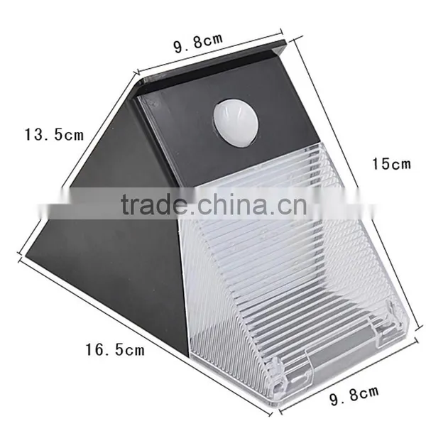 Quality Goods 12 Led Solar Human Body Induction Lamp Solar Wall Lamp Solar Garden Lamp Triangle Shape Led Light photo-5