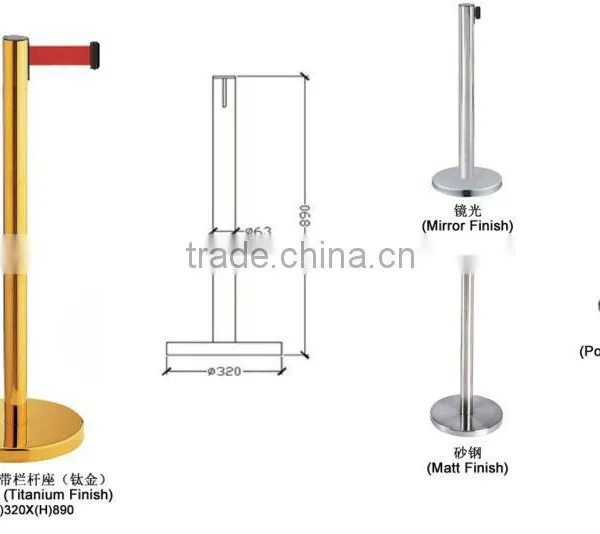 Brass Plated Self Retractable Belt Q Up Stand photo-2