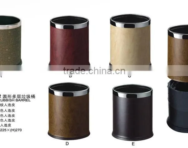 Beige Color Coded Hotel Room Waste Bin photo-3