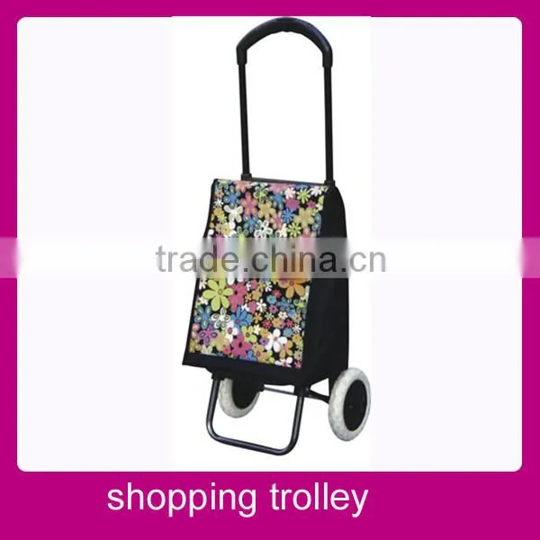 High Quality Lightweight Wheeled Shopping Trolley Grocery Bag Cart photo-3