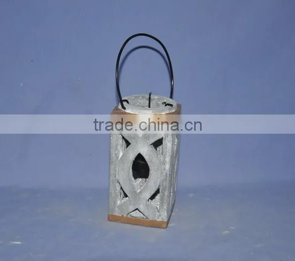 Cement Concrete T-light Holder Latern photo-2