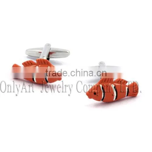 2016 China Novelty Cute Design Cufflinks Fish Cufflinks photo-3