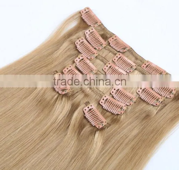 Ombre Human Hair Extensions, Remy Clip in Human Hair Extensions photo-3