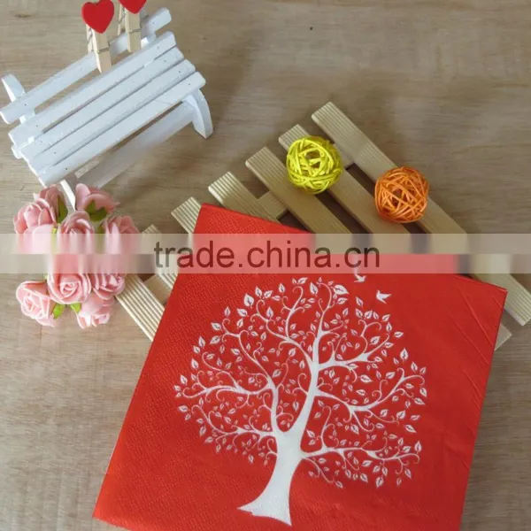 Estaurant Use 100% Virgin Wood Pulp Solid Color Dyed Paper Napkin photo-3