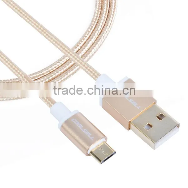 2016 Newest Nylon Braided Micro USB Cable With Aluminium Alloy Casing and Metal Head photo-6
