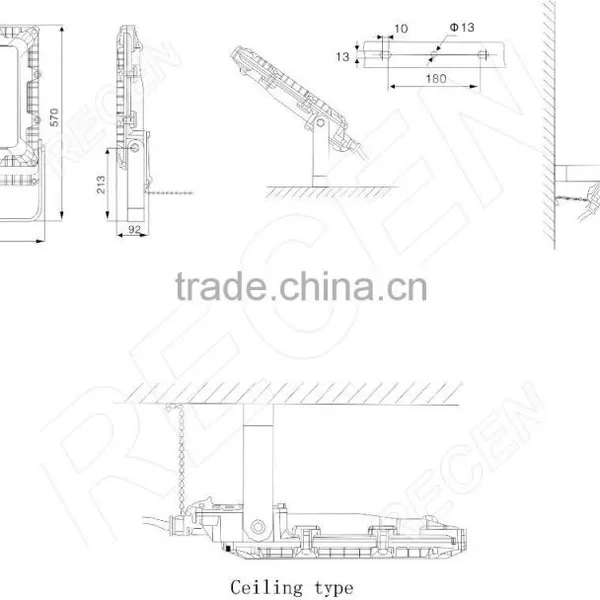 IP66 100w CCC Aluminum Led Explosion Proof Lighting Fixture photo-4