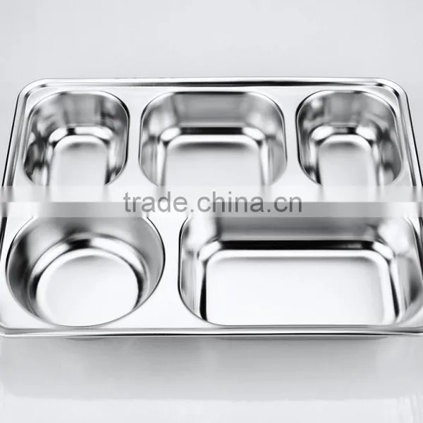 Stainless Steel Small Square Shaped Rice Dinner Plates With Plastic Cover 2015 China photo-3