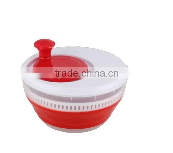 Food Grade Easy Use Vegetable Tools OEM Collapsible Salad Spinner photo-4
