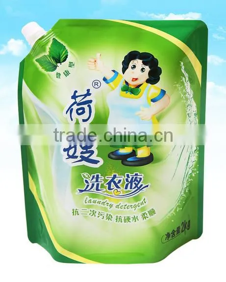 Liquid Stand up Pouch With Diecut for Laundry Detergent,shampoo,aluminium Foil Stand up Pouch for Cosmetic,doypack Bag photo-3