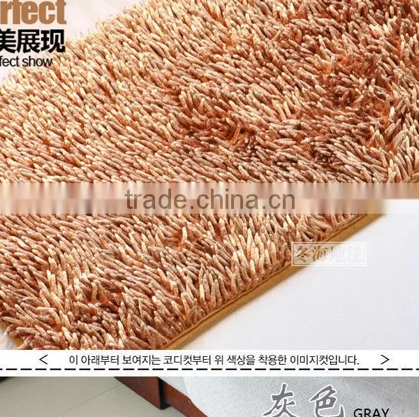 Shiny Chenille Floor Carpet and Rugs With Anti Slip Base Shaggy Living Room Mat photo-2